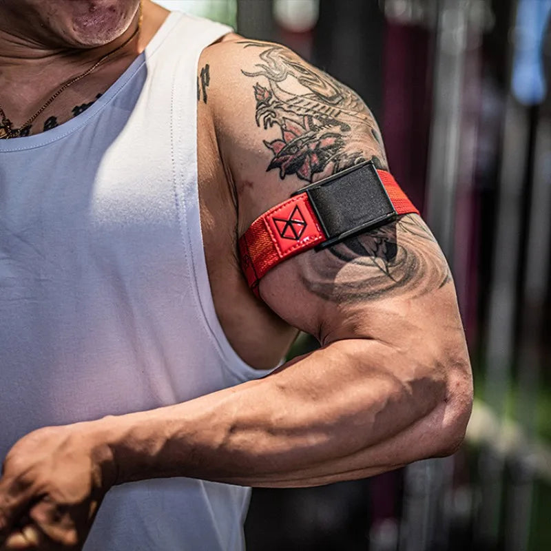 2 Pcs Elastic BFR Occlusion Bands Men & Women Rigid Blood Flow Restriction Training Bands for Gym Workout Arm Fast Muscle Growth