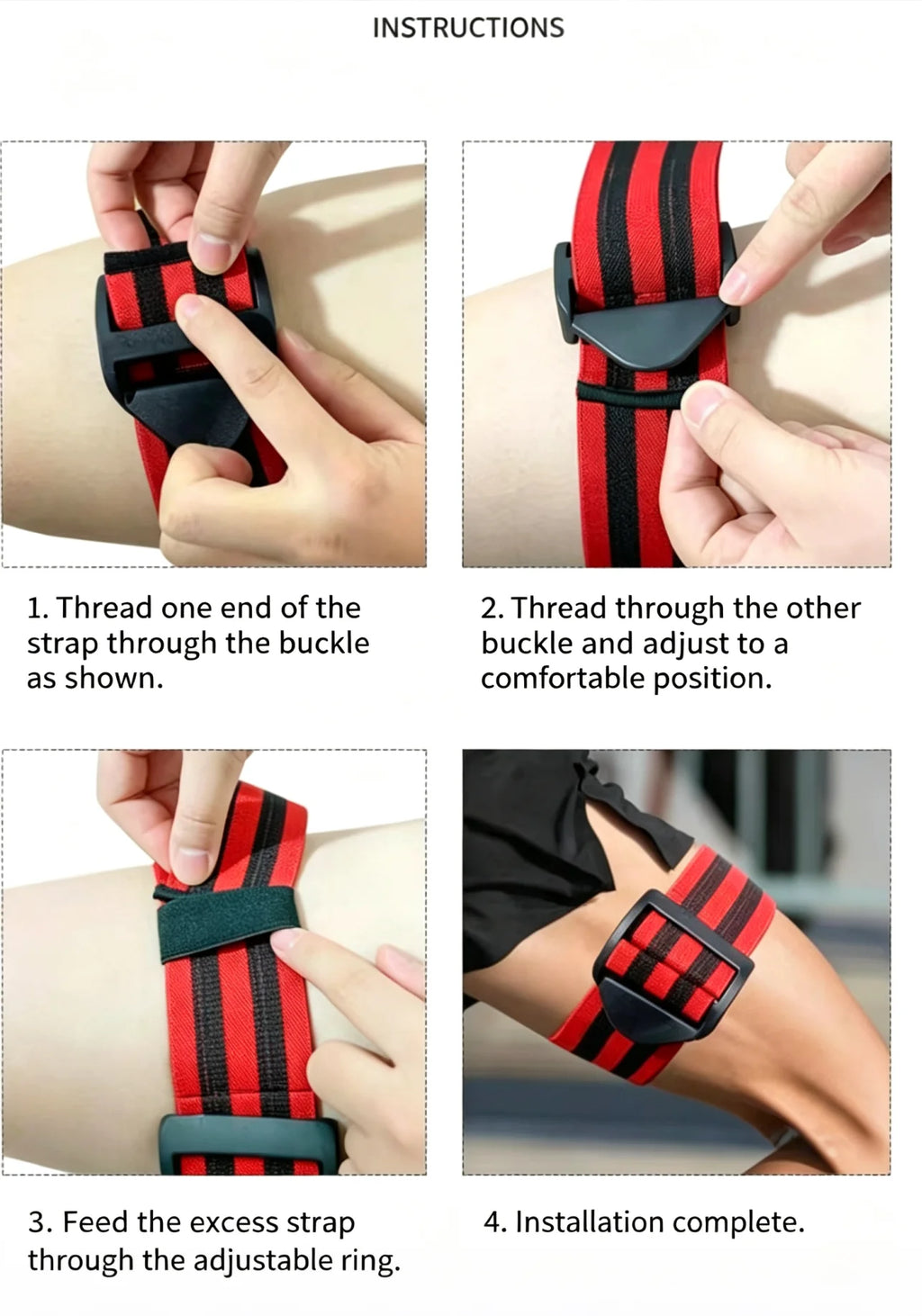 Blood Flow Restriction Bands for Arms & Legs, Occlusion BFR Training Bands Elastic Resistance Straps for Muscle Growth Gym Fitne