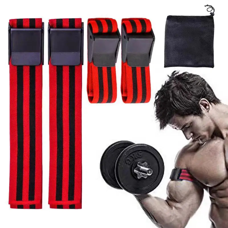 Blood Flow Restriction Bands for Arms & Legs, Occlusion BFR Training Bands Elastic Resistance Straps for Muscle Growth Gym Fitne